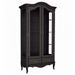 Витрина черная двухдверная из массива бука в стиле прованс Black Provence варинант исполнения - 1 | Loft Concept в Брянске