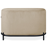 Банкетка овальная бежевый велюр на 4-х металлических ножках черного цвета SANJAY варинант исполнения - 2 | Loft Concept в Брянске