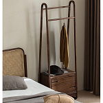 Вешалка деревянная с 2- мя ящиками Moon Walnut Furniture варинант исполнения - 11 | Loft Concept в Брянске