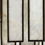 Потолочный светильник с подвесами из перламутра Unique Shine Effect варинант исполнения - 1 | Loft Concept в Брянске