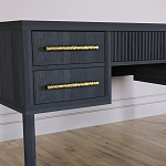 Большой Рабочий стол Primo с 5 выдвижными ящиками Черный дуб варинант исполнения - 6 | Loft Concept в Брянске