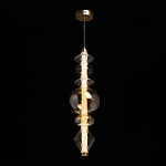 Подвесной светильник с вертикальной композицией из прозрачных и янтарных стеклянных шаров и ромбов Gabriel Scott Luna варинант исполнения - 3 | Loft Concept в Брянске