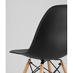 Пластиковый стул на ножках из массива бука Eames Black варинант исполнения - 3 | Loft Concept в Брянске