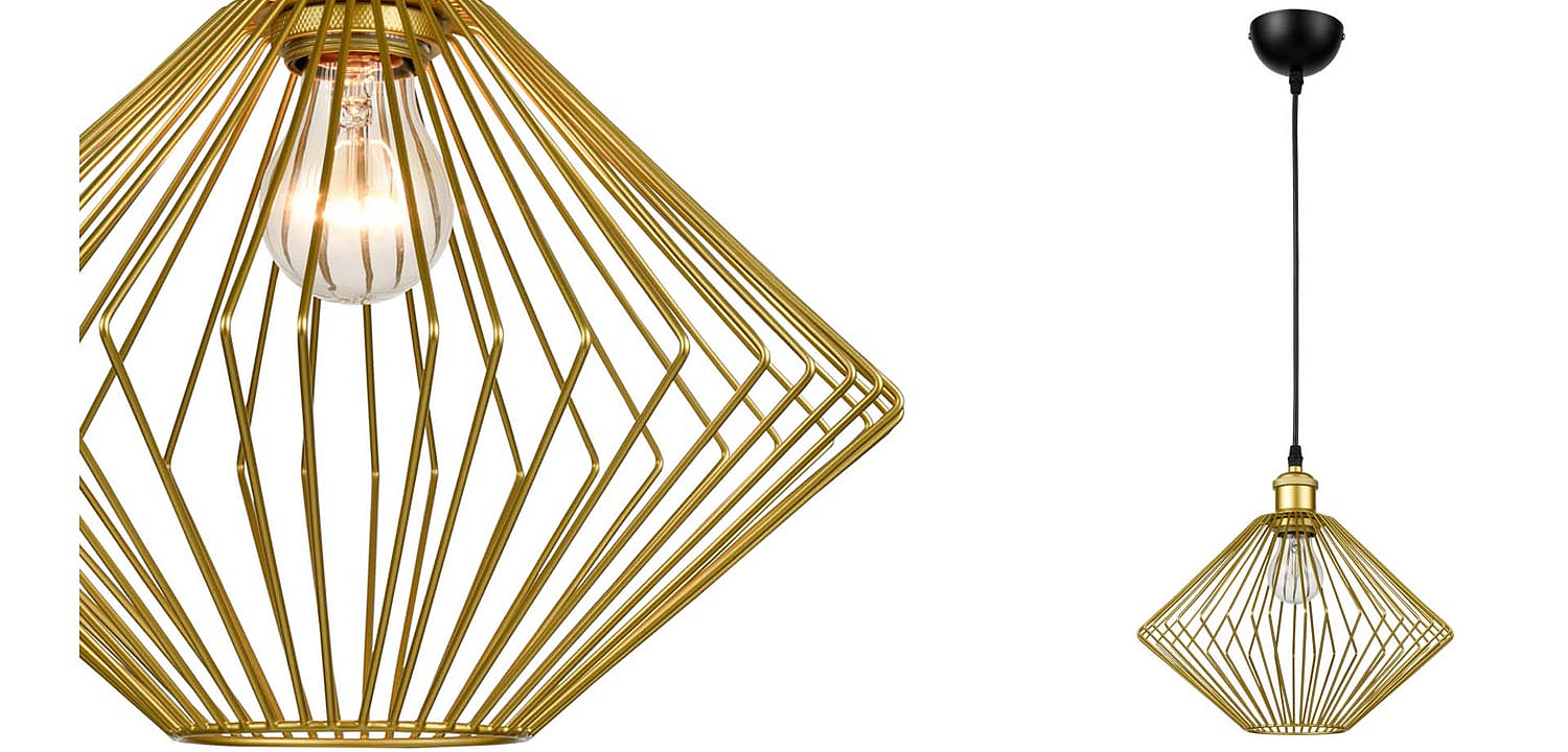 Подвесной светильник Loft Wire Cage gold Подвесной светильник Loft Wire Cage gold - Loft-Concept в Брянске