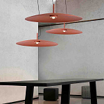 Подвесной светильник круглой формы с коричневым металлическим абажуром Halo Drift варинант исполнения - 3 | Loft Concept в Брянске