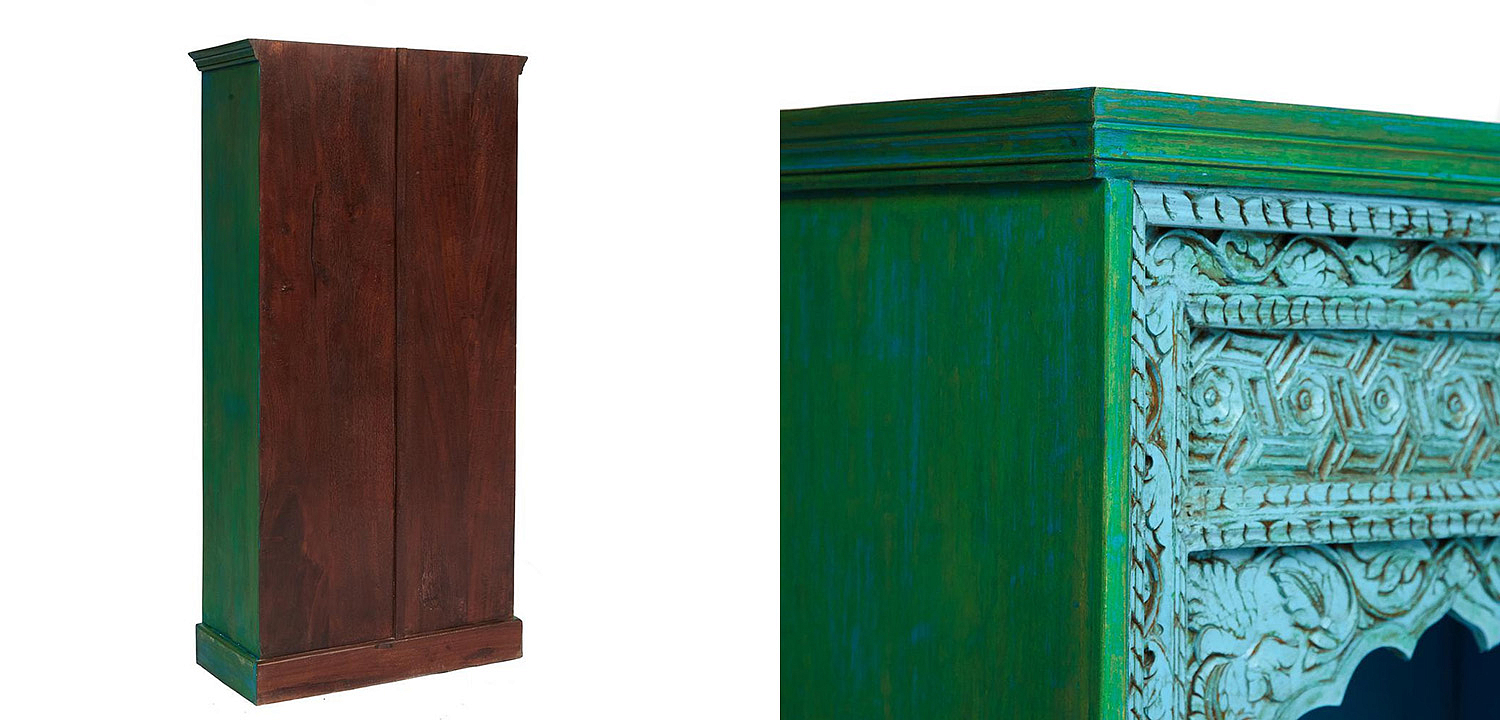 Стеллаж Indian Antique Mango Tree blue/green - Loft-Concept в Брянске