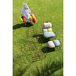 Дизайнерское разноцветное кресло на металлическом каркасе с подставкой для ног Poltronova Plasma Armchair варинант исполнения - 7 | Loft Concept в Брянске