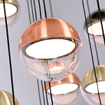 Люстра каскадная с черным круглым основанием 27 подвесов Celestial Waltz варинант исполнения - 3 | Loft Concept в Брянске