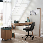 Офисное кресло в винтажном стиле на колёсах Glenn Dark Grey Chair варинант исполнения - 4 | Loft Concept в Брянске