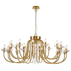 Большая люстра с прозрачными блюдцами Flowerbed