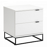 Тумба прикроватная белая с ящиками Strict Lines варинант исполнения - 1 | Loft Concept в Брянске