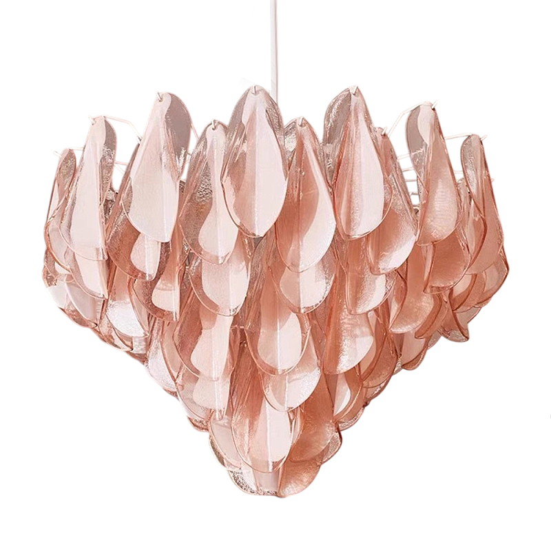 Люстра с каскадом из стекляных розовых лепестков Petalled Illuminator Белый Розовый Люстра с каскадом из стекляных розовых лепестков Petalled Illuminator Белый Розовый в Брянске | Loft Concept