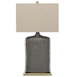 Настольная лампа керамическая с тканевым прямоугольным абажуром Flask варинант исполнения - 4 | Loft Concept в Брянске