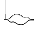 Подвесной светильник волнообразный изогнутый черного цвета 4000К Spiral Lighting варинант исполнения - 1 | Loft Concept в Брянске