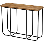 Консоль с деревянной столешницей Lyon Wood Metal Console варинант исполнения - 1 | Loft Concept в Брянске