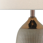 Настольная лампа керамическая с тканевым цилиндрическим абажуром Bullet варинант исполнения - 1 | Loft Concept в Брянске