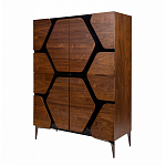 Высокий комод с узором из шпона на фасаде Sahara варинант исполнения - 3 | Loft Concept в Брянске