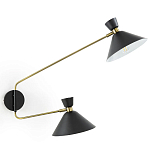 Бра с 2-мя поворотными плафонами Davy Duo Wall Lamp варинант исполнения - 1 | Loft Concept в Брянске