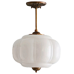 Подвесной светильник с абажуром из молочного стекла Vintage Charm варинант исполнения - 1 | Loft Concept в Брянске