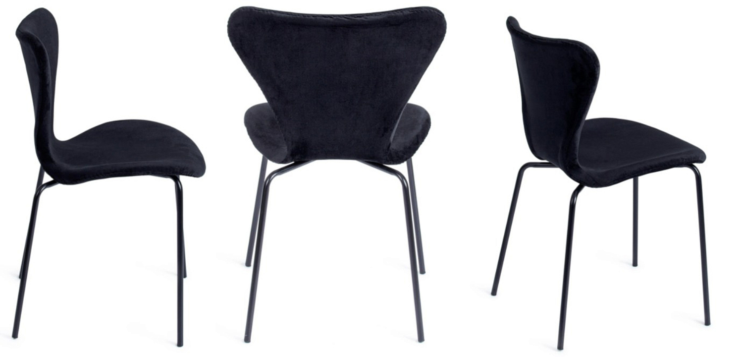 Стул Julissa Black Chair флок Стул Julissa Black Chair флок - Loft-Concept в Брянске
