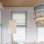 Люстра трехъярусная с декором из круглых деревянных бусин с кисточками Blue Wooden Beads Chandelier варинант исполнения - 4 | Loft Concept в Брянске