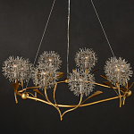 Люстра круглая с декором в виде цветков одуванчика Hanging Dandelion варинант исполнения - 5 | Loft Concept в Брянске