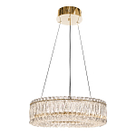 Люстра подвесная круглая из прозрачного хрусталя с золотым корпусом Selfsufficient варинант исполнения - 4 | Loft Concept в Брянске