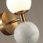 Бра с шарообразным матовым плафоном и шаром из камня на металлическом основании Orb Essence варинант исполнения - 6 | Loft Concept в Брянске