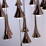 Люстра светодиодная с акриловыми конусообразными плафономи розовое золото Astra 60   варинант исполнения - 3 | Loft Concept в Брянске