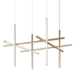 Люстра с 6-ю цилиндрическими плафонами на тонких тросах Trumpet tube варинант исполнения - 1 | Loft Concept в Брянске