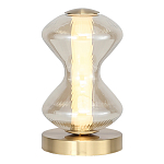 Настольная лампа светодиодная с волнообразным стеклянным плафоном Amphora of Light варинант исполнения - 1 | Loft Concept в Брянске