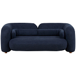 Дизайнерский двухместный диван с мягкими спинкой и подлокотниками синий Madelaine Sofa Blue варинант исполнения - 1 | Loft Concept в Брянске