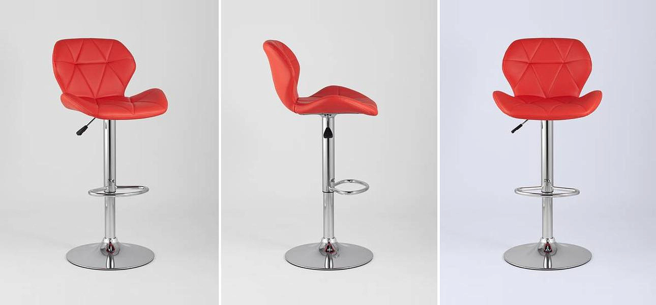 Барный Стул Jeroen Chair Красная Экокожа Барный Стул Jeroen Chair Красная Экокожа - Loft-Concept в Брянске