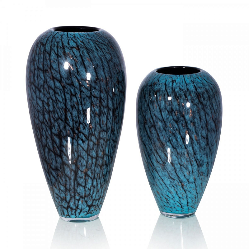 Стеклянная ваза Chrysalis Бирюзовый в Брянске | Loft Concept 