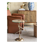 Столик с круглой стеклянной столешницей и корпусом в виде двух павлинов на ветке Table Two Peacocks варинант исполнения - 9 | Loft Concept в Брянске