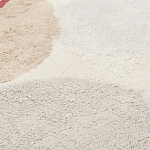 Ковер из хлопка с абстрактным принтом бежевого цвета Elysian Flow Blush варинант исполнения - 3 | Loft Concept в Брянске