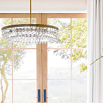 Люстра круглая с подвесками в форме стеклянных капель Glass Rain варинант исполнения - 5 | Loft Concept в Брянске