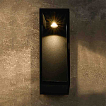 Уличный настенный светильник прямоугольной формы черного цвета Geometric Glow варинант исполнения - 2 | Loft Concept в Брянске