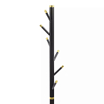 Напольная вешалка чёрная с золотистыми элементами Branches Hangers варинант исполнения - 2 | Loft Concept в Брянске