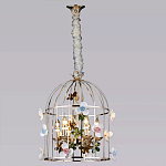 Люстра в виде клетки с цветами Flower Cell варинант исполнения - 3 | Loft Concept в Брянске