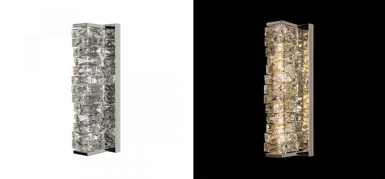 Хрустальное Бра Reduced Transparent Cubes Серебро Хрустальное Бра Reduced Transparent Cubes Серебро - Loft-Concept в Брянске