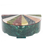 Шкатулка с мозаикой из натурального камня змеевик Stone Casket варинант исполнения - 1 | Loft Concept в Брянске