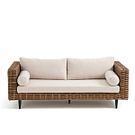 Трехместный садовый диван из плетеного пластика Matteo варинант исполнения - 6 | Loft Concept в Брянске