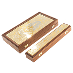 Нарды настольные из натурального камня лазурит и долерит Backgammon from Stone варинант исполнения - 12 | Loft Concept в Брянске