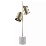 Настольная лампа золотистая на белом мраморном основании Streams of Light варинант исполнения - 3 | Loft Concept в Брянске