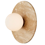 Бра в виде диска с плафоном из матового белого стекла Marble Glow варинант исполнения - 2 | Loft Concept в Брянске