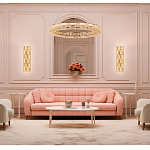 Люстра кольцевая с текстурной огранкой Reflection of Reality варинант исполнения - 3 | Loft Concept в Брянске