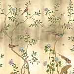 Обои ручная роспись Badminton Deep Rich Gold gilded paper варинант исполнения - 2 | Loft Concept в Брянске