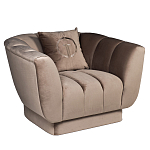 Дизайнерское кресло мягкое из серого велюра Serenity варинант исполнения - 1 | Loft Concept в Брянске