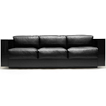 Дизайнерский кожаный диван черный Poltronova Saratoga Sofa варинант исполнения - 2 | Loft Concept в Брянске